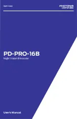 Preview for 1 page of PHOTONIS PD-PRO-16B User Manual