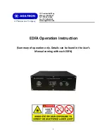 Photonwares Agiltron EDFA-1C2111 Series Operation Instruction preview