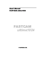 Photron FASTCAM ultima 1024 User Manual preview