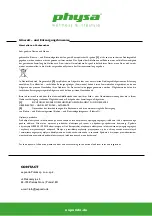 Preview for 11 page of physa PHY-24MP-1 User Manual