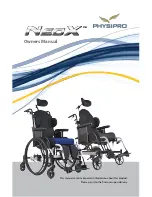 Physipro NEOX Tilt-in-Space Owner'S Manual preview