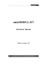 Предварительный просмотр 1 страницы Phytec miniMODUL-537 Hardware Manual