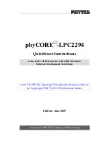 Phytec phyCORE-LPC2294 Quick Start Instructions preview