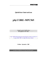 Phytec phyCORE-MPC565 Quick Start Instructions preview