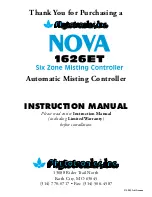 Phytotronics Nova 1626ET Instruction Manual предпросмотр