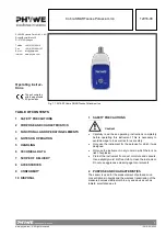 Preview for 1 page of PHYWE Cobra SMARTsense Potassium Ion Operating Instructions