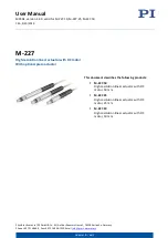 PI M-227 Series User Manual preview