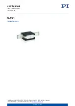 Preview for 1 page of PI N-331 User Manual