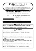 Preview for 1 page of Piaa 07210 Installation Instructions Manual