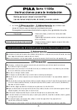 Preview for 9 page of Piaa 1100p Series Installation Instructions Manual