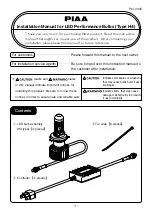 Piaa H4 Installation Manual preview