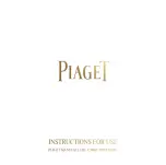 Piaget 1200D1 Instructions For Use Manual preview