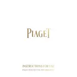Piaget 501P Instructions For Use Manual preview