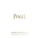 Piaget 700P Instructions For Use Manual предпросмотр