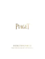 Piaget 800P Instructions For Use Manual preview