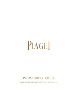 Piaget 880P Instructions For Use Manual preview