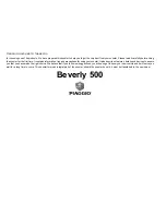 PIAGGIO beverly 500 User Manual preview