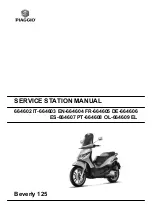 PIAGGIO Beverly Tourer 125 Service Station Manual preview