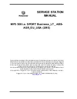 Preview for 2 page of PIAGGIO MP3 500 i.e. SPORT Service Station Manual