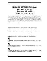 Preview for 3 page of PIAGGIO MP3 500 i.e. SPORT Service Station Manual