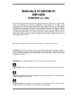 Preview for 3 page of PIAGGIO PORTER 1.3 16V 2008 Service Manual