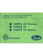 PIAGGIO VESPA 50 Elestart Operation And Maintenance предпросмотр