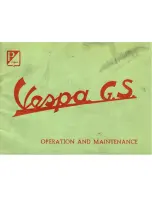 PIAGGIO Vespa G.S. Operation And Maintenance preview