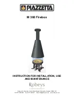 Piazzetta M 360 Instructions For Installation, Use And Maintenance Manual preview
