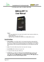 PicC Electronics SMS ALERT 15 User Manual preview