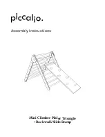 piccalio Mini Climber Pikler Triangle Assembly Instructions Manual preview