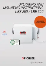 Pichler LBE 250 Operating And Mounting Instructions Manual preview