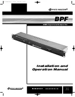 Pico Macom BPF Installation And Operation Manual preview