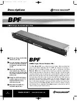 Preview for 4 page of Pico Macom BPF Installation And Operation Manual