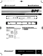 Preview for 5 page of Pico Macom BPF Installation And Operation Manual