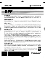 Preview for 8 page of Pico Macom BPF Installation And Operation Manual