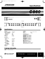 Preview for 3 page of Pico Macom C860 Installation And Operation Manual