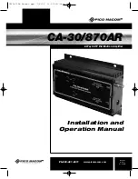 Pico Macom CA-30/870AR Installation And Operation Manual preview