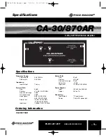 Preview for 5 page of Pico Macom CA-30/870AR Installation And Operation Manual