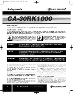 Preview for 2 page of Pico Macom CA-30RK1000 Installation And Operation Manual