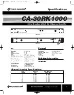 Preview for 5 page of Pico Macom CA-30RK1000 Installation And Operation Manual