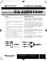 Preview for 7 page of Pico Macom CA-30RK1000 Installation And Operation Manual