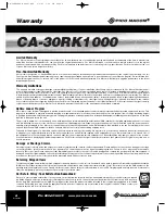 Preview for 8 page of Pico Macom CA-30RK1000 Installation And Operation Manual