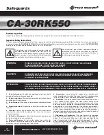 Preview for 2 page of Pico Macom CA-30RK550 Installation And Operation Manual