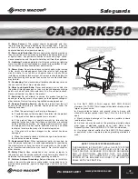 Preview for 3 page of Pico Macom CA-30RK550 Installation And Operation Manual