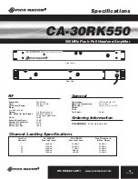 Preview for 5 page of Pico Macom CA-30RK550 Installation And Operation Manual