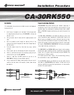 Preview for 7 page of Pico Macom CA-30RK550 Installation And Operation Manual