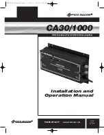 Предварительный просмотр 1 страницы Pico Macom CA30/1000 Installation And Operation Manual