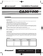 Предварительный просмотр 7 страницы Pico Macom CA30/1000 Installation And Operation Manual