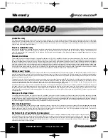 Preview for 8 page of Pico Macom CA30/550 Installation And Operation Manual