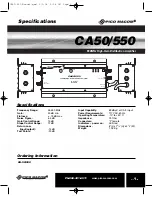 Предварительный просмотр 5 страницы Pico Macom CA50/550 Installation And Operation Manual